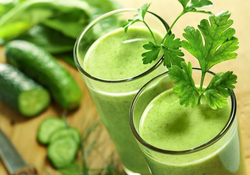 Prostatit için maydanozlu salatalık suyu